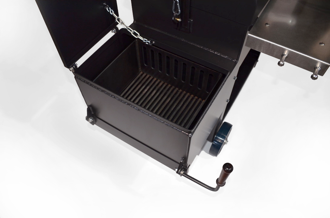 open lid on firebox with firebox insert