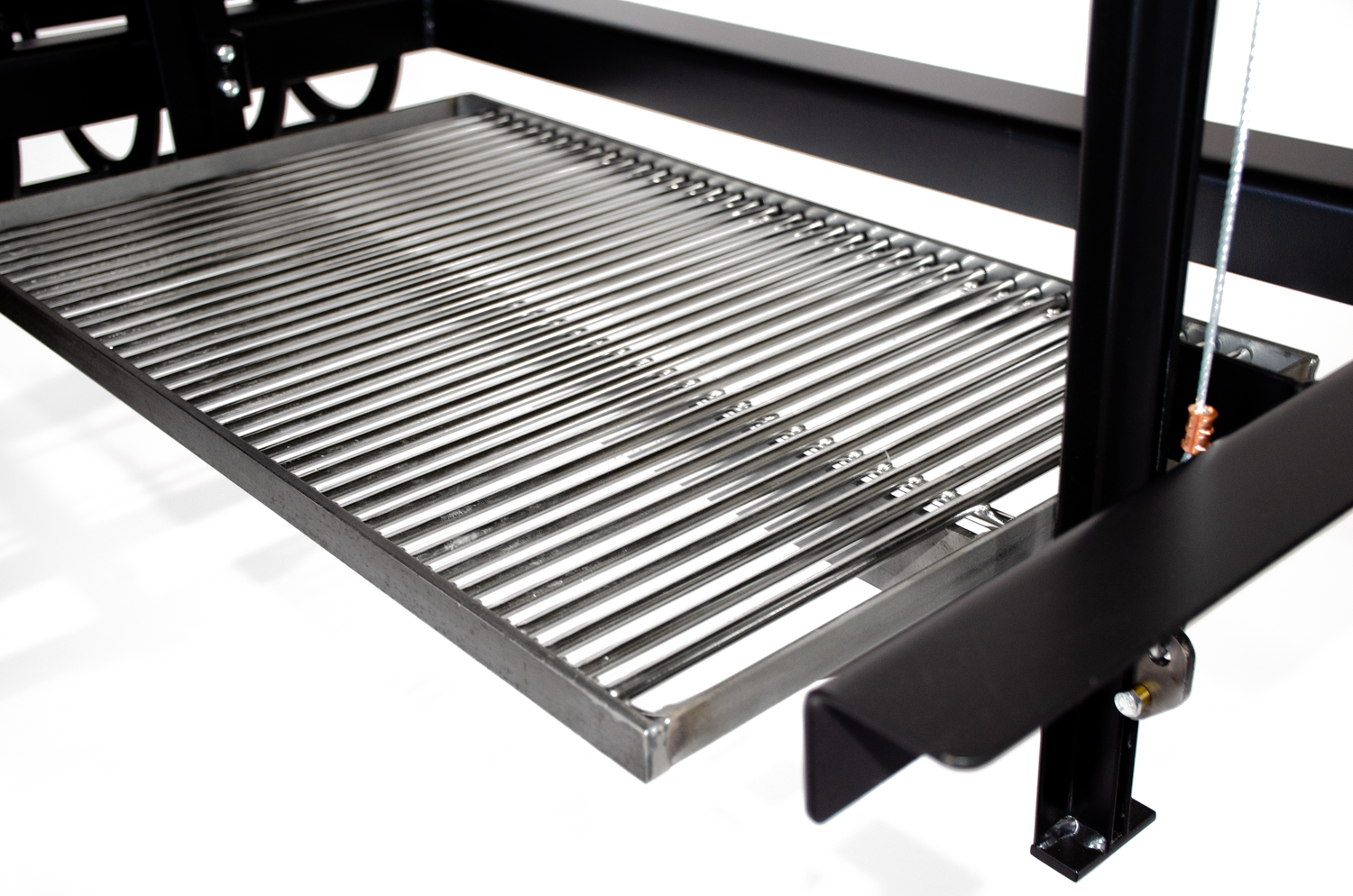 closeup of stainless steel grate