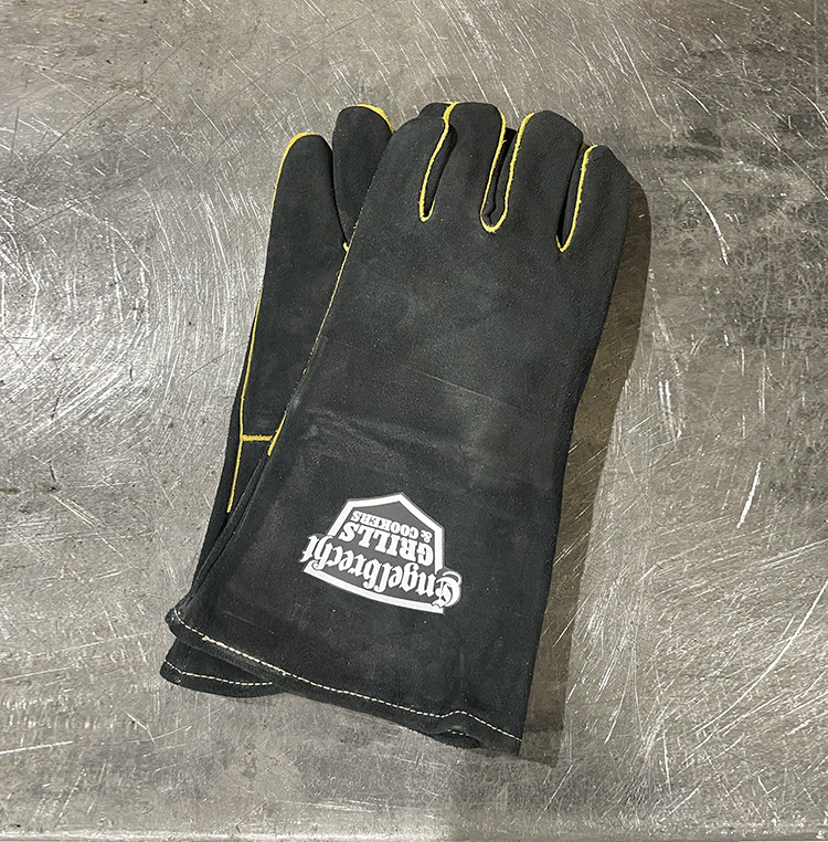 black gloves with logo