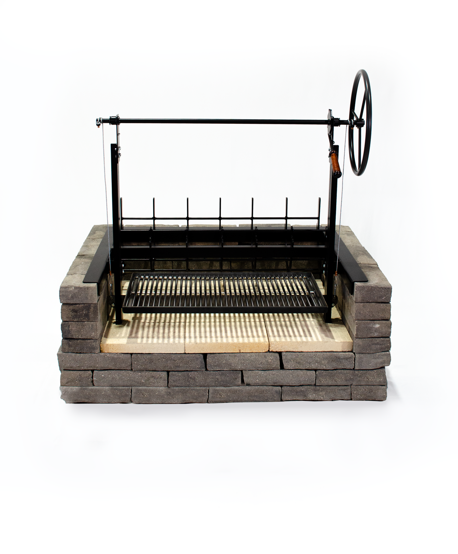 parilla with rear brasero in masonry
