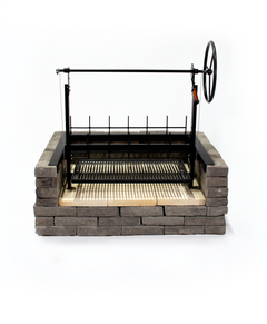 parilla with rear brasero in masonry
