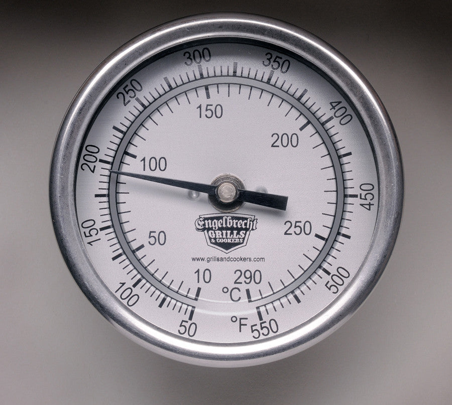 Fahrenheit-Celsius BBQ and Grill Thermometer on white background