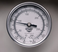 Fahrenheit-Celsius BBQ and Grill Thermometer on white background