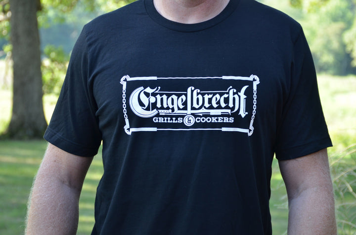 Black t-shirt with Engelbrecht Logo